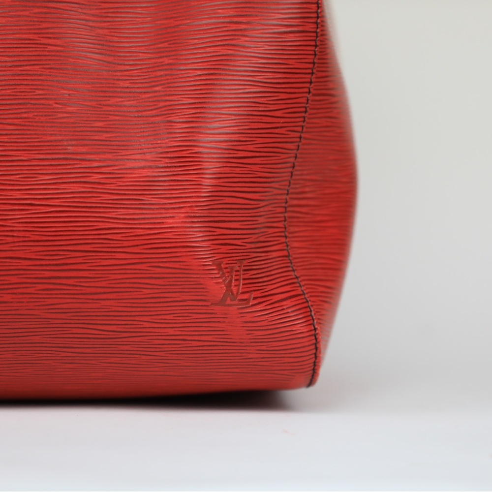 💯Authentic Keepall 50 Red Epi Leather Duffel Bag - Picture 2 of 7